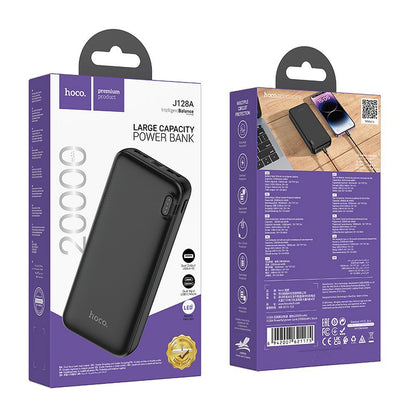 Externá batéria HOCO J128A, 20000mAh, 10W, 2 x USB-A, čierna