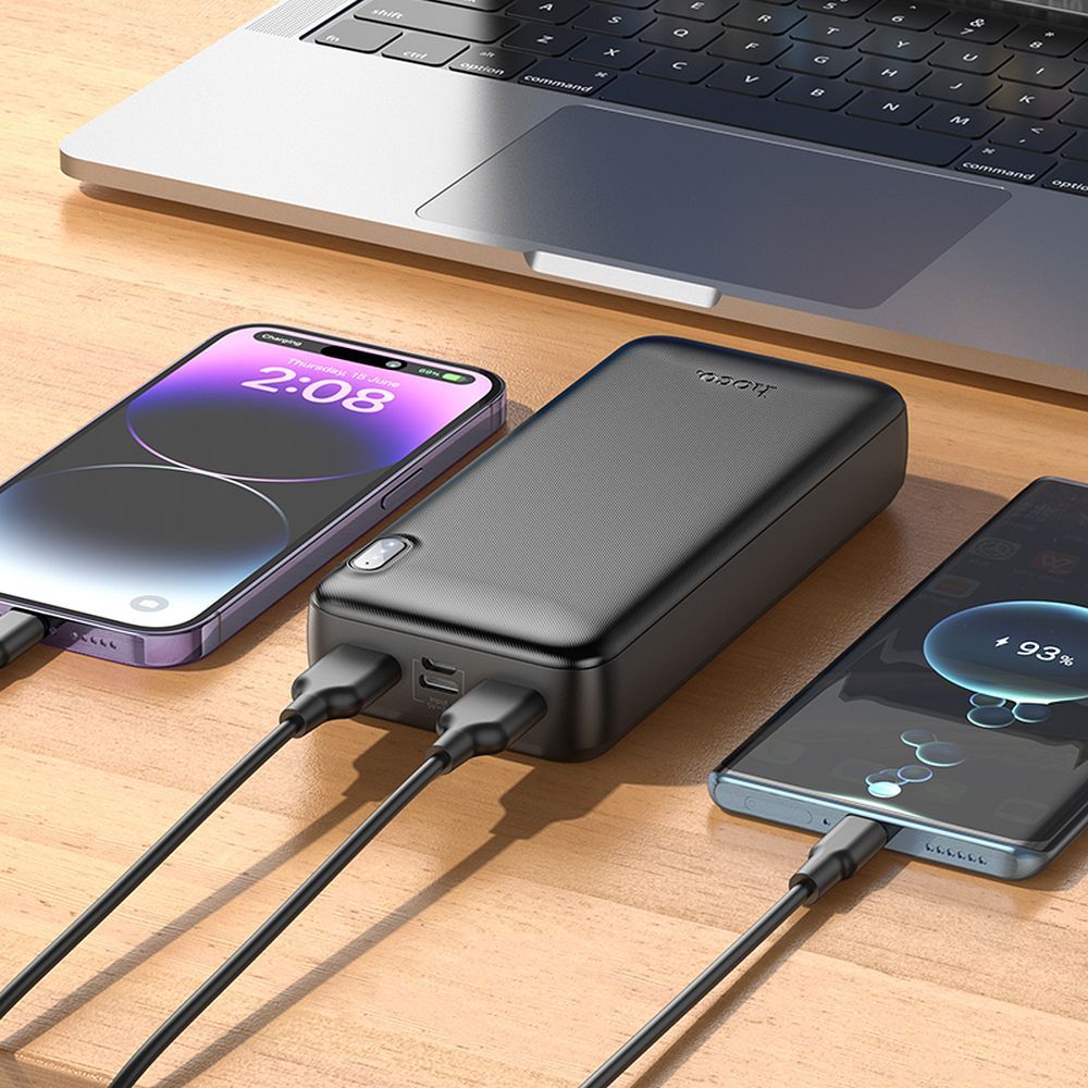 Externá batéria HOCO J128A, 20000mAh, 10W, 2 x USB-A, čierna