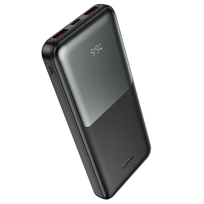 Externá batéria HOCO J136, 10000 mAh, 22,5 W, QC + PD, 1 × USB-C – 2 × USB-A, čierna