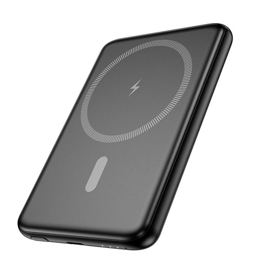 Externá batéria HOCO Wireless J140A, 5000mAh, 20W, PD + QI, 1 x USB-C, čierna