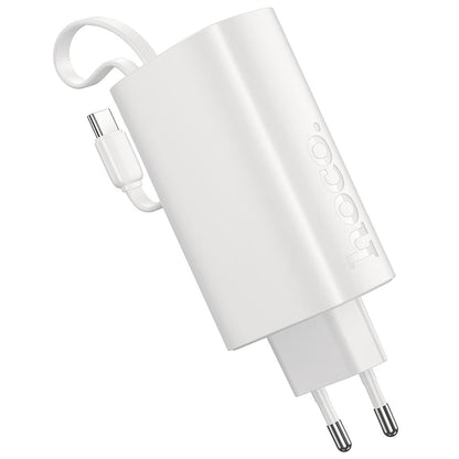 HOCO J148 2-in-1 Power Bank, 5000mAh, 20W, PD, 2 x USB-C, White