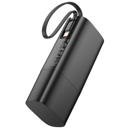 Externá batéria HOCO J148 2v1, 5000 mAh, 20 W, PD, 2 × USB-C, čierna