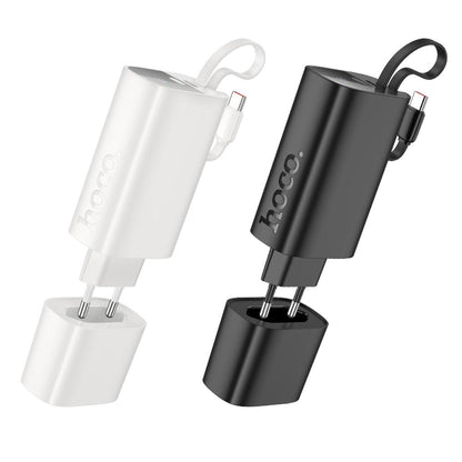 Externá batéria HOCO J148 2v1, 5000 mAh, 20 W, PD, 2 × USB-C, čierna