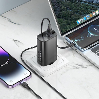 Externá batéria HOCO J148 2v1, 5000 mAh, 20 W, PD, 2 × USB-C, čierna