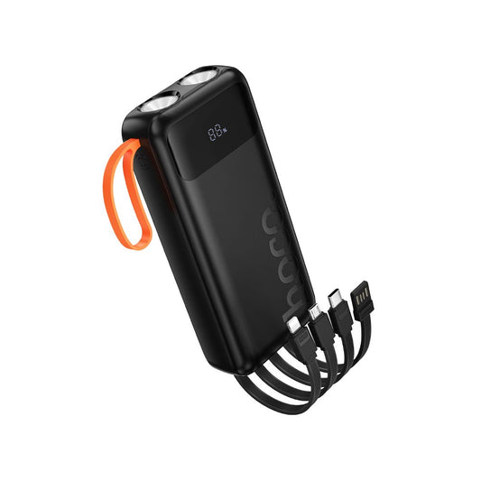 Externá batéria HOCO J151A, 20000mAh, 10W, 1 x Lightning - 1 x microUSB - 1 x USB-A - 1 x USB-C, čierna