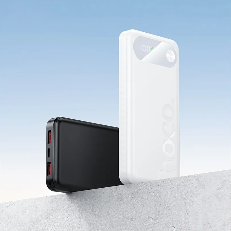 Externá batéria HOCO J154, 10000mAh, 22,5W, QC + PD, 1 x USB-C - 2 x USB-A, biela