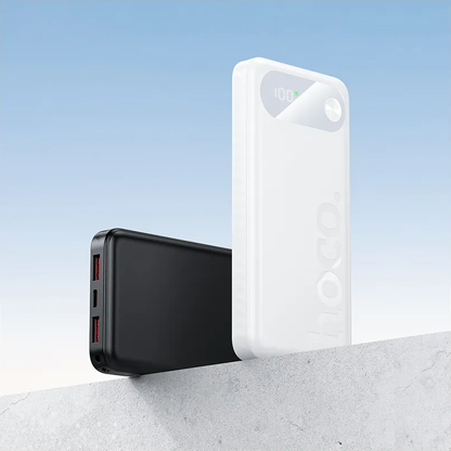 Externá batéria HOCO J154, 10000mAh, 22,5W, QC + PD, 1 x USB-C - 2 x USB-A, biela