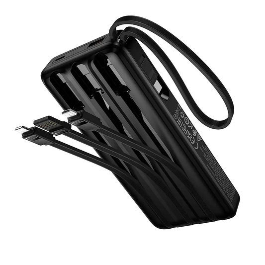 Externá batéria HOCO J156 Founder, 10000mAh, 22,5W, QC + PD, 1 x Lightning - 1 x microUSB - 1 x USB-A - 2 x USB-C, čierna