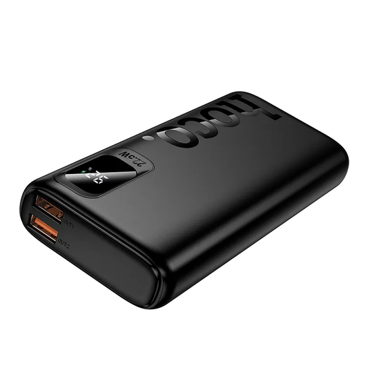Externá batéria HOCO J158 Pro, 10000mAh, 22,5W, QC + PD, 1 x USB-C - 2 x USB-A, čierna