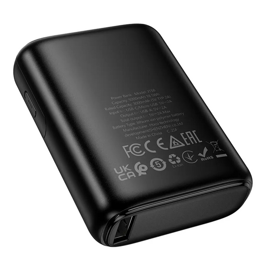 Externá batéria HOCO J158, 5000mAh, 10W, 1 x USB-A, čierna