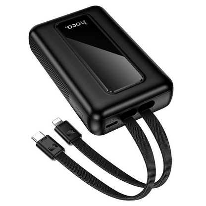 Externá batéria HOCO J162, 10000mAh, 22.5W, QC + PD, 1 x Lightning - 1 x USB-A - 2 x USB-C, Čierna