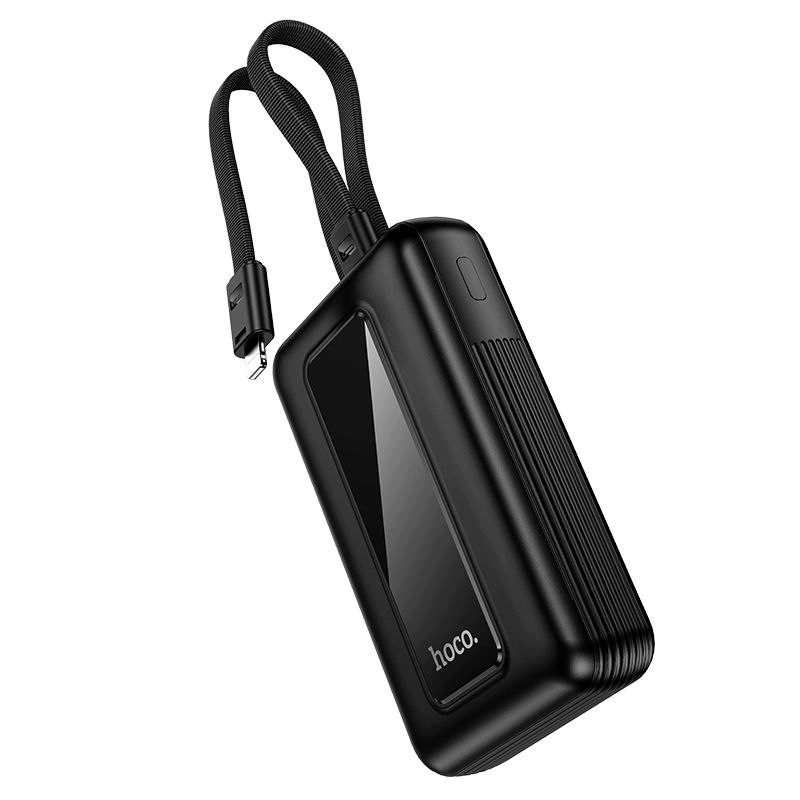 Externá batéria HOCO J162, 10000mAh, 22.5W, QC + PD, 1 x Lightning - 1 x USB-A - 2 x USB-C, Čierna