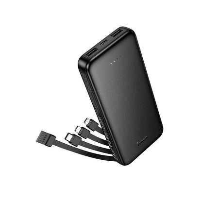 Externá batéria HOCO J163, 10000mAh, 10W, 1 x Lightning - 1 x microUSB - 2 x USB-A - 1 x USB-C, Čierna