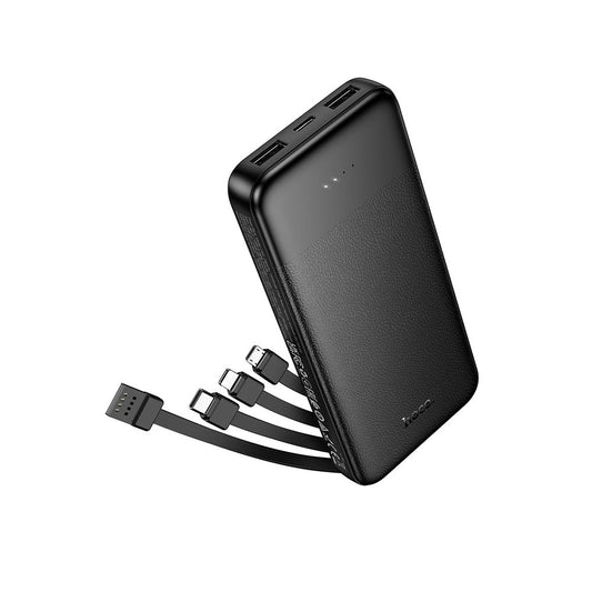 Externá batéria HOCO J163, 10000mAh, 10W, 1 x Lightning - 1 x microUSB - 2 x USB-A - 1 x USB-C, Čierna