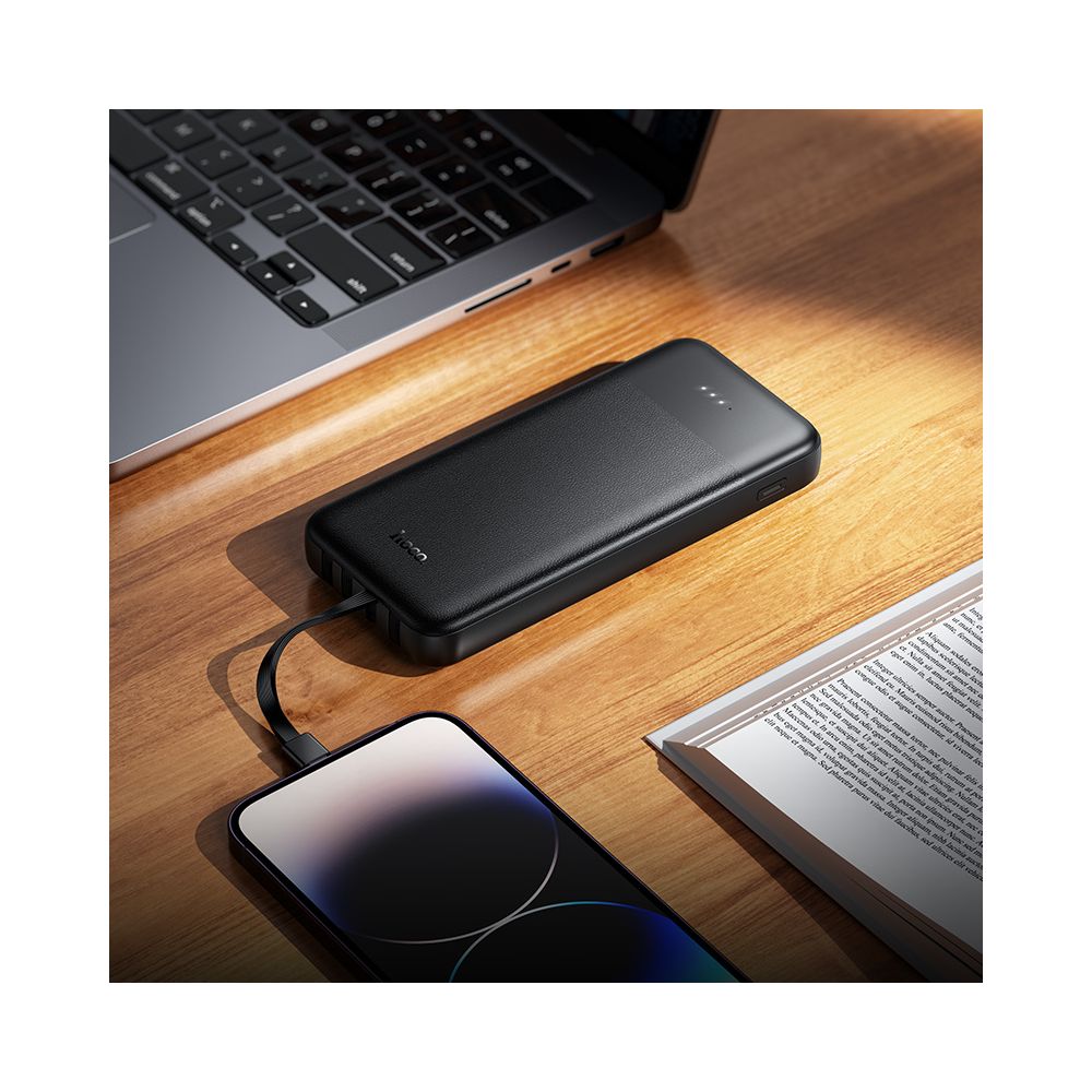 Externá batéria HOCO J163, 10000mAh, 10W, 1 x Lightning - 1 x microUSB - 2 x USB-A - 1 x USB-C, Čierna