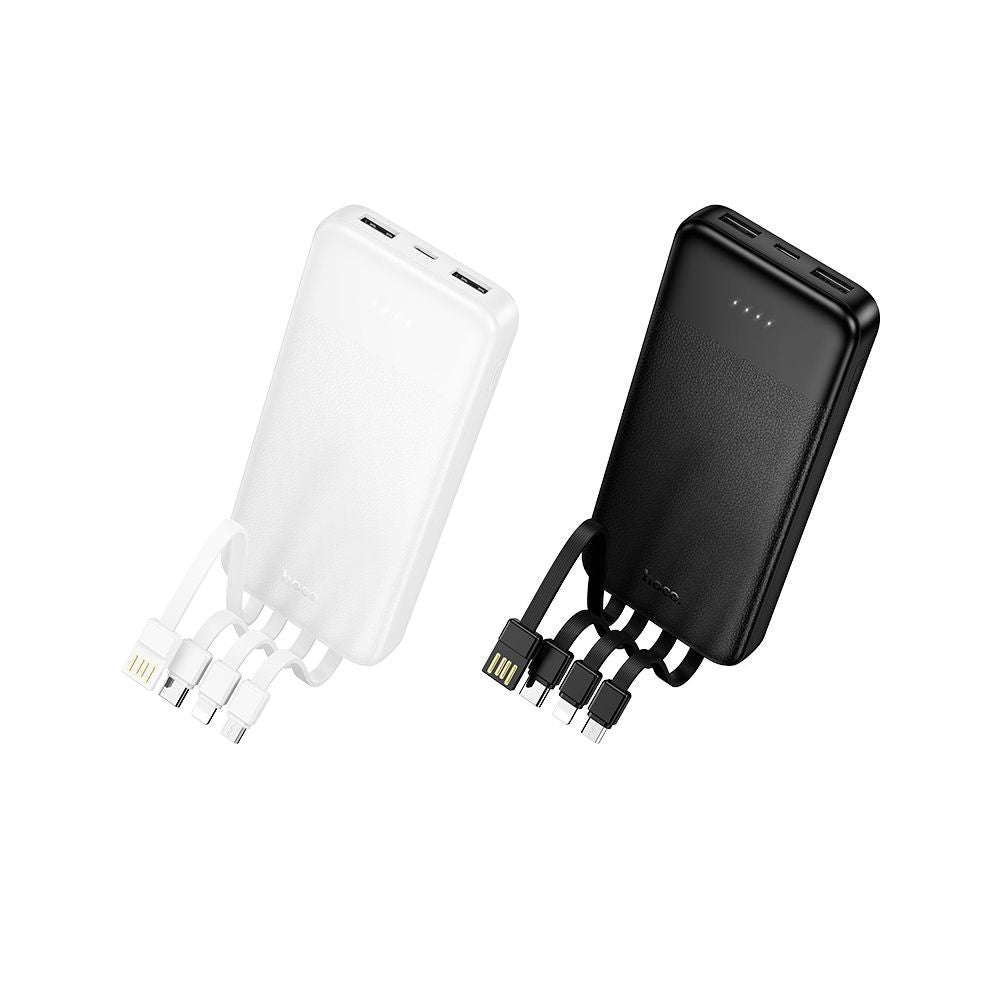 Externá batéria HOCO J163, 10000mAh, 10W, 1 x Lightning - 1 x microUSB - 2 x USB-A - 1 x USB-C, Čierna