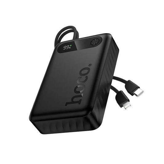 Externá batéria HOCO J171A, 20000mAh, 22,5W, QC + PD, 1 x Lightning - 1 x USB-A - 2 x USB-C, čierna