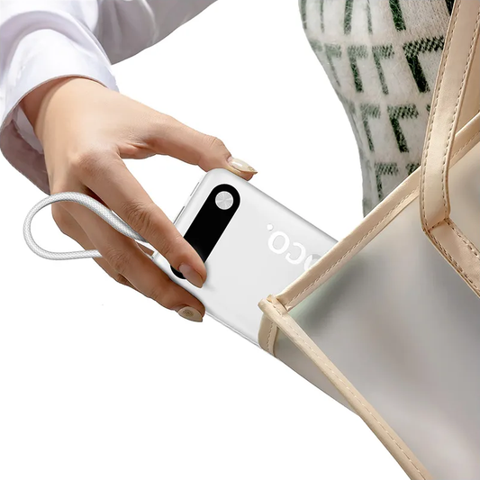 Externá batéria HOCO J171A, 20000mAh, 22,5W, QC + PD, 1 x Lightning - 1 x USB-A - 2 x USB-C, biela