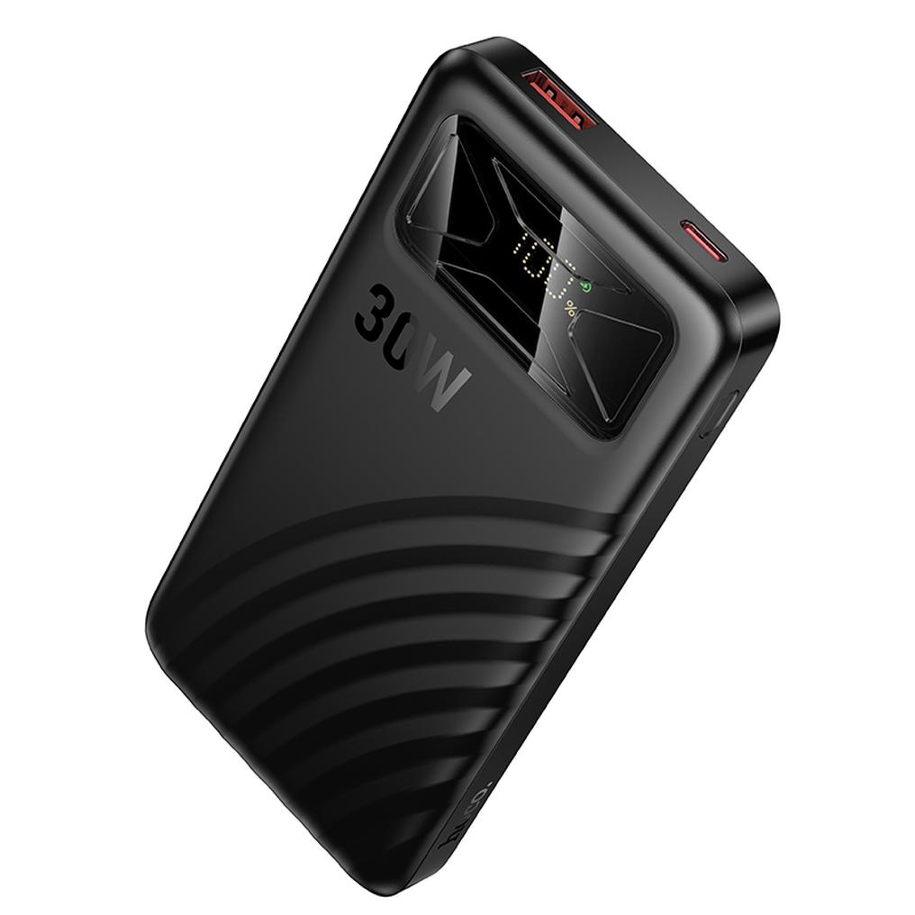 Externá batéria HOCO Q42, 10000 mAh, 30 W, QC + PD, 1 × USB-A – 1 × USB-C, čierna