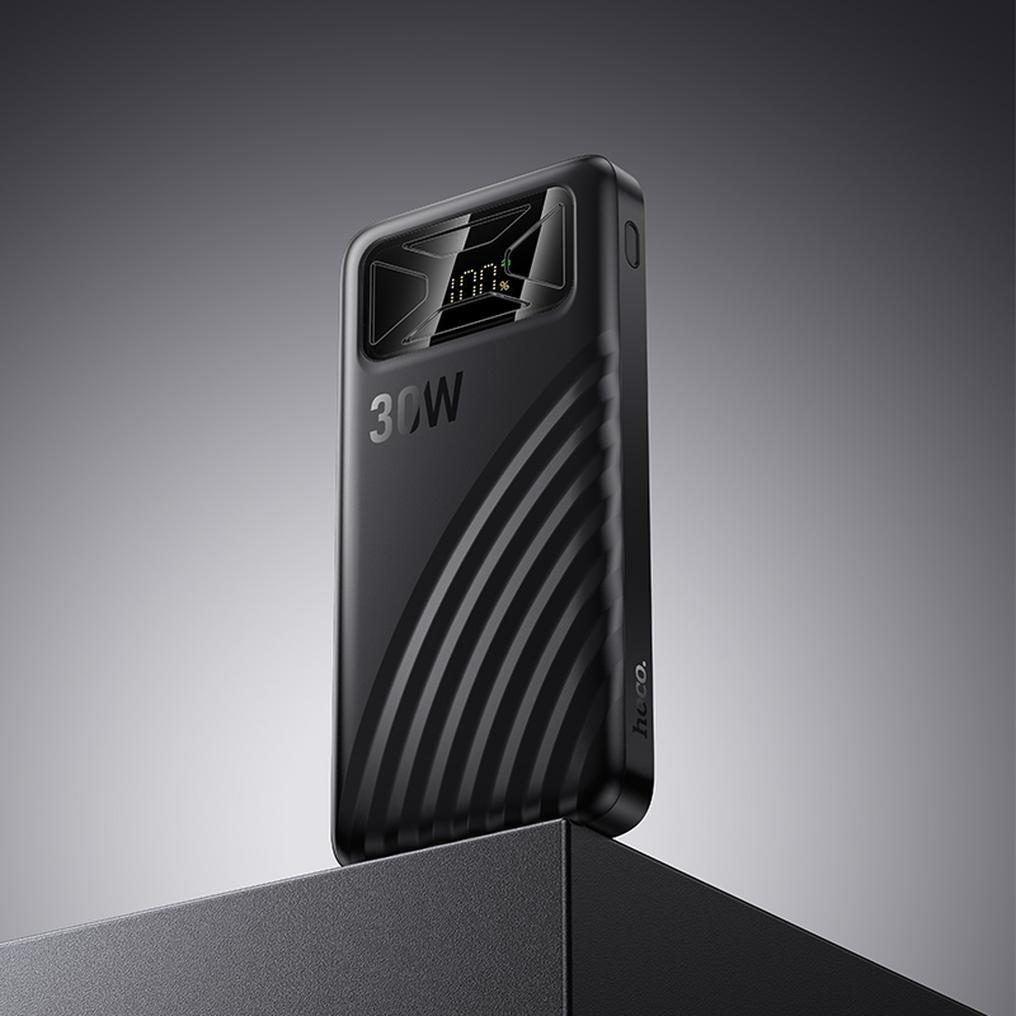 Externá batéria HOCO Q42, 10000 mAh, 30 W, QC + PD, 1 × USB-A – 1 × USB-C, čierna