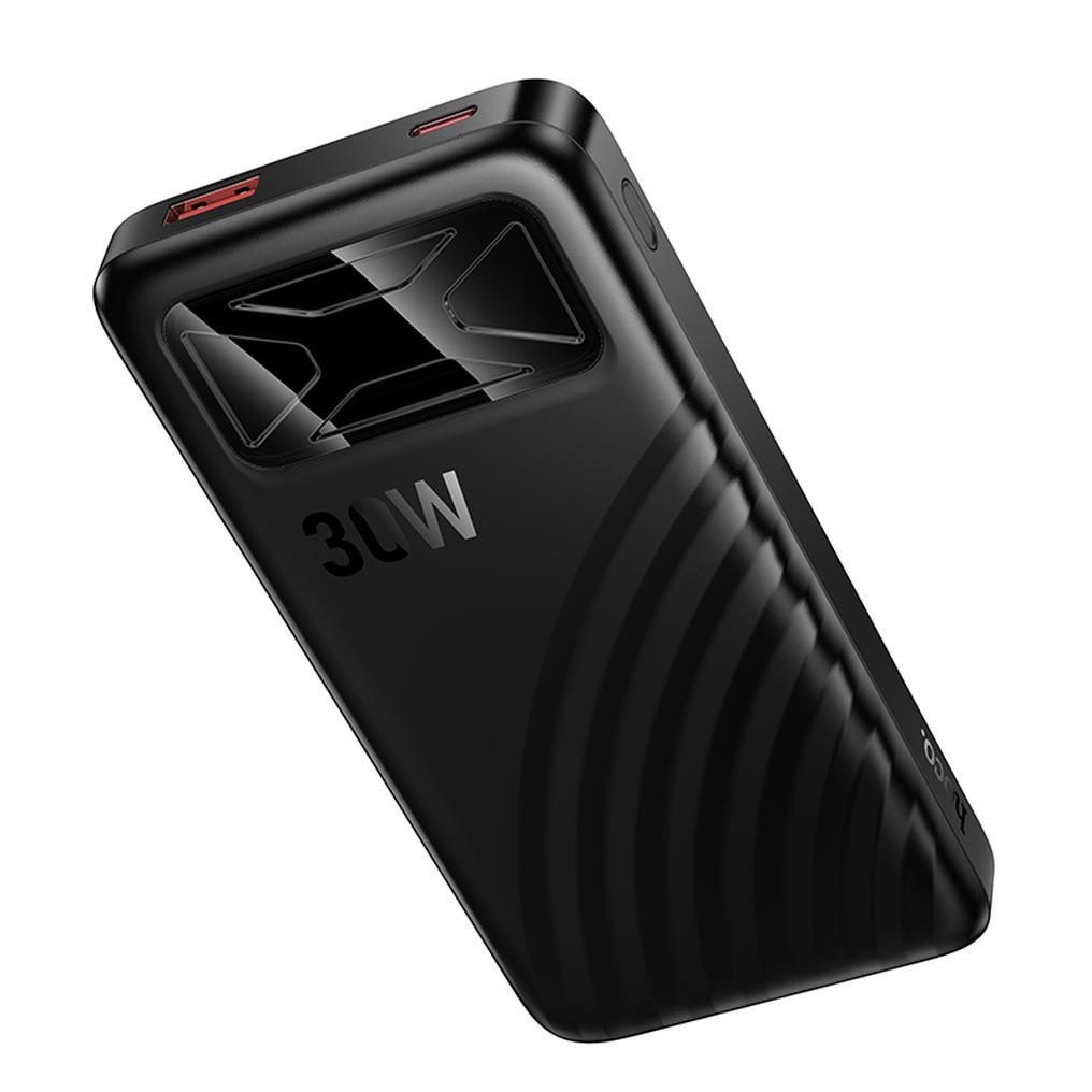 Externá batéria HOCO Q42, 10000 mAh, 30 W, QC + PD, 1 × USB-A – 1 × USB-C, čierna
