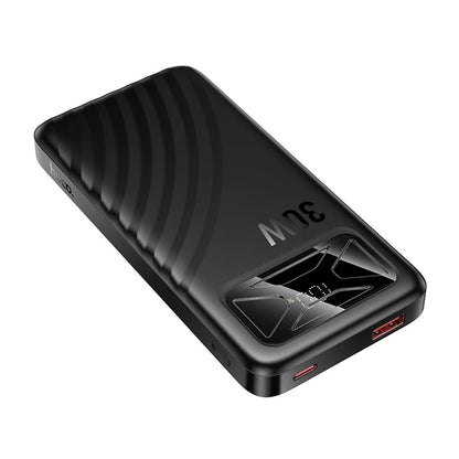 Externá batéria HOCO Q42, 10000 mAh, 30 W, QC + PD, 1 × USB-A – 1 × USB-C, čierna