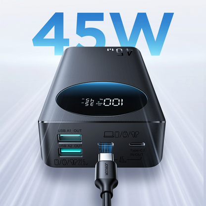 Externá batéria Joyroom JR-PBF02 Pro, 20000mAh, 45W, QC + PD, 2 x USB-A - 2 x USB-C, čierna