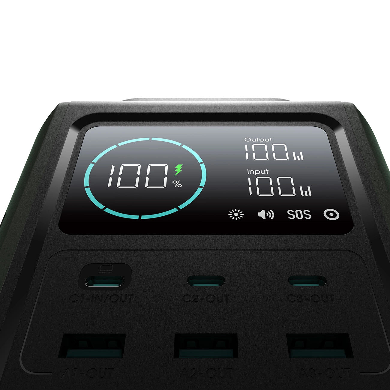 Externá batéria Joyroom JR-PBF10, 75000mAh, 100W, QC + PD, 3 x USB-A - 3 x USB-C, Zelená