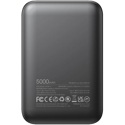 Externá batéria Joyroom JR-PBF13, 5000mAh, 12W, 1 x USB-C - 2 x USB-A, Čierna