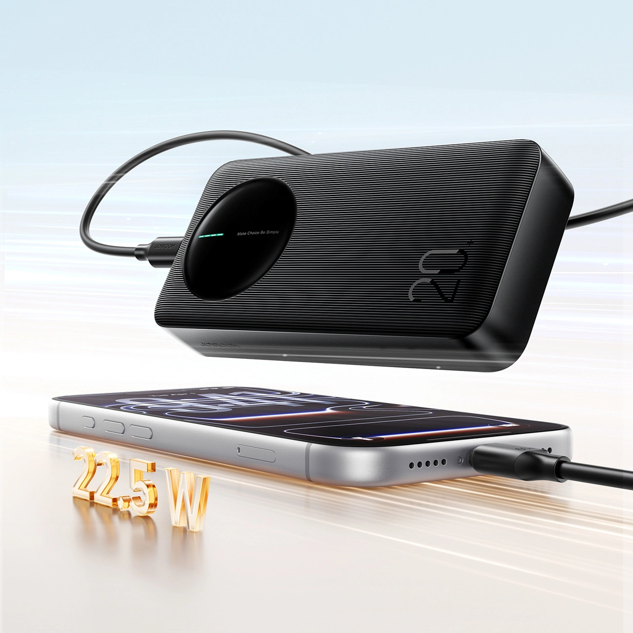Externá batéria Joyroom JR-PBF14 Pro, 20000mAh, 22.5W, QC + PD, 1 x USB-C - 2 x USB-A, Čierna