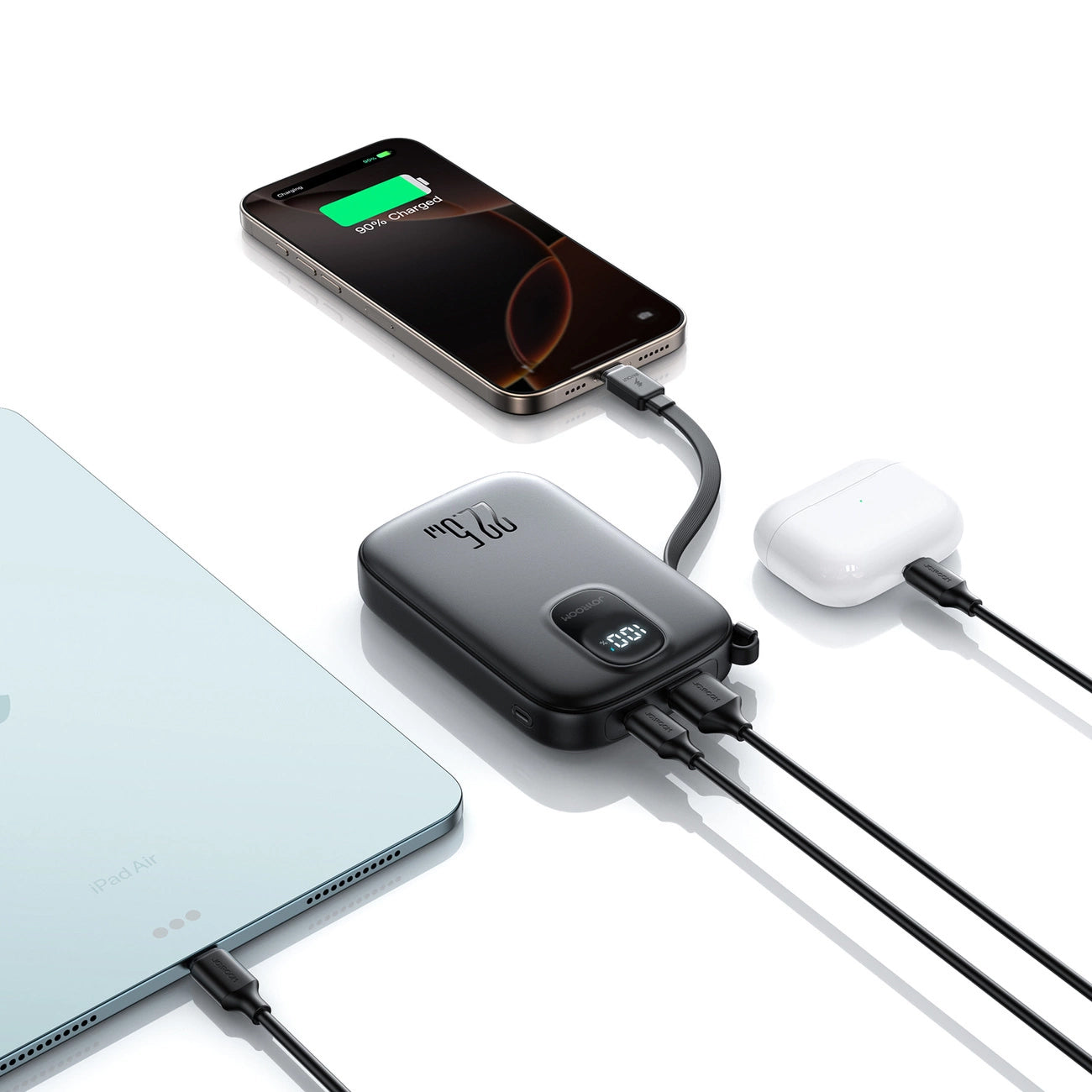 Externá batéria Joyroom JR-PBF17, 10000mAh, 22.5W, QC + PD, 1 x USB-A - 2 x USB-C, Čierna