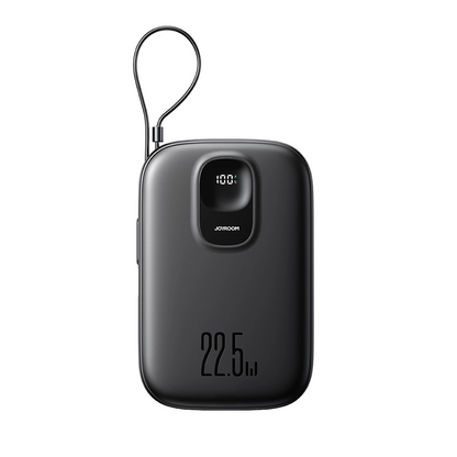 Joyroom JR-PBF18 External Battery, 10000mAh, 22.5W, QC + PD, 1 x Lightning - 1 x USB-A - 1 x USB-C, Black