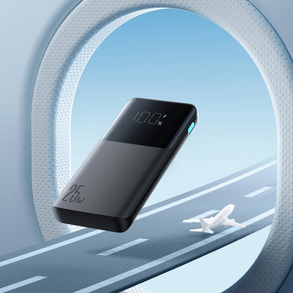 Externá batéria Joyroom JR-PBF20, 10000mAh, 25W, QC + PD, 1 x USB-C - 2 x USB-A, Čierna