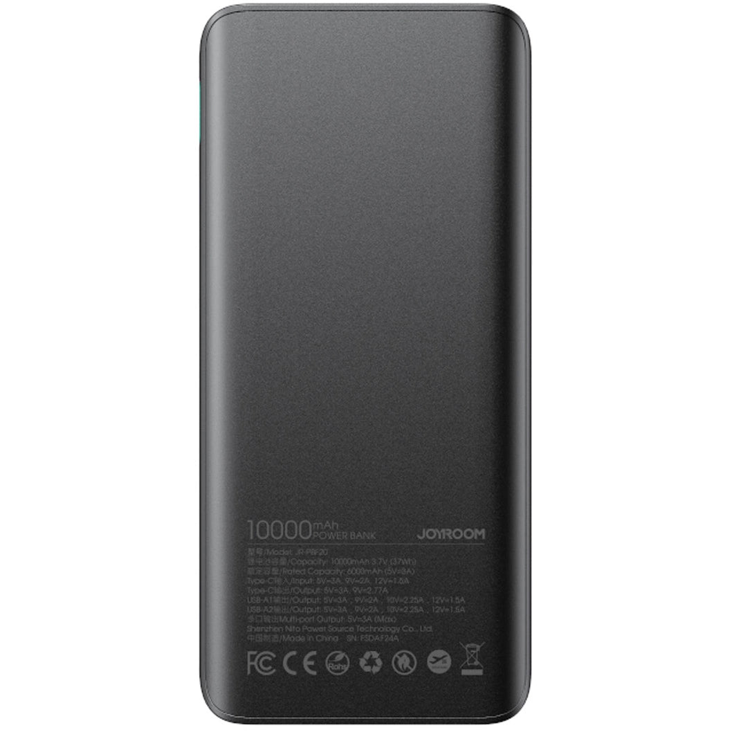 Externá batéria Joyroom JR-PBF20, 10000mAh, 25W, QC + PD, 1 x USB-C - 2 x USB-A, Čierna