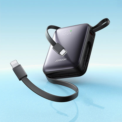 Externá batéria Joyroom JR-PBF27, 10000mAh, 22.5W, QC + PD, 1 x Lightning - 2 x USB-C, Čierna