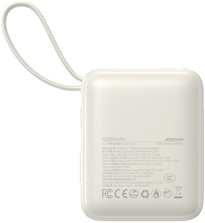 Externá batéria Joyroom JR-PBF27, 10000mAh, 22.5W, PD, 1 x Lightning - 2 x USB-C, Biela