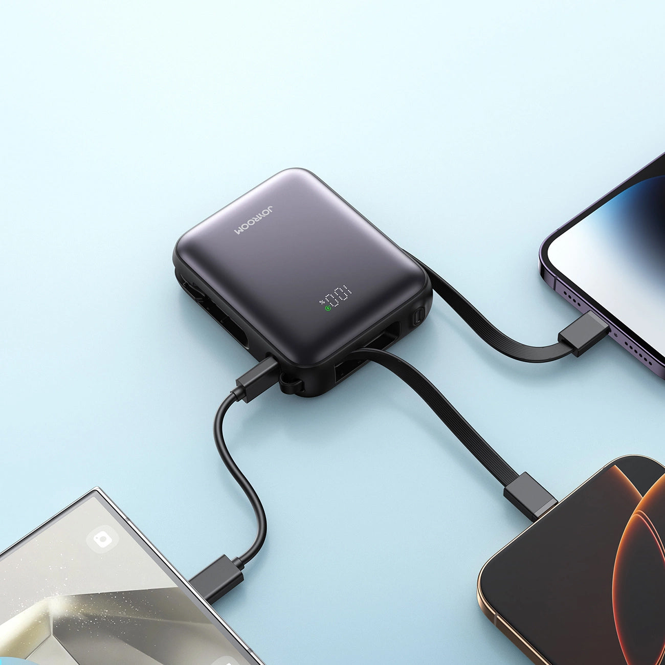 Externá batéria Joyroom JR-PBF27, 10000mAh, 22.5W, QC + PD, 1 x Lightning - 2 x USB-C, Čierna