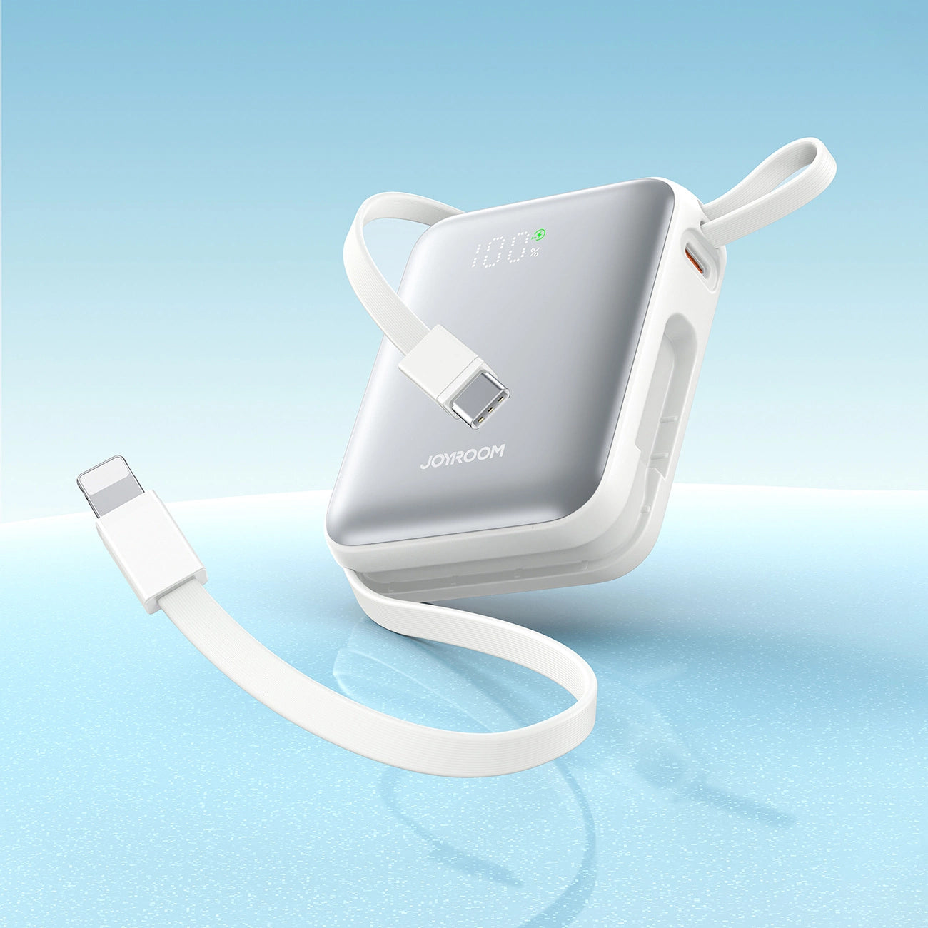 Externá batéria Joyroom JR-PBF27, 10000mAh, 22.5W, PD, 1 x Lightning - 2 x USB-C, Biela