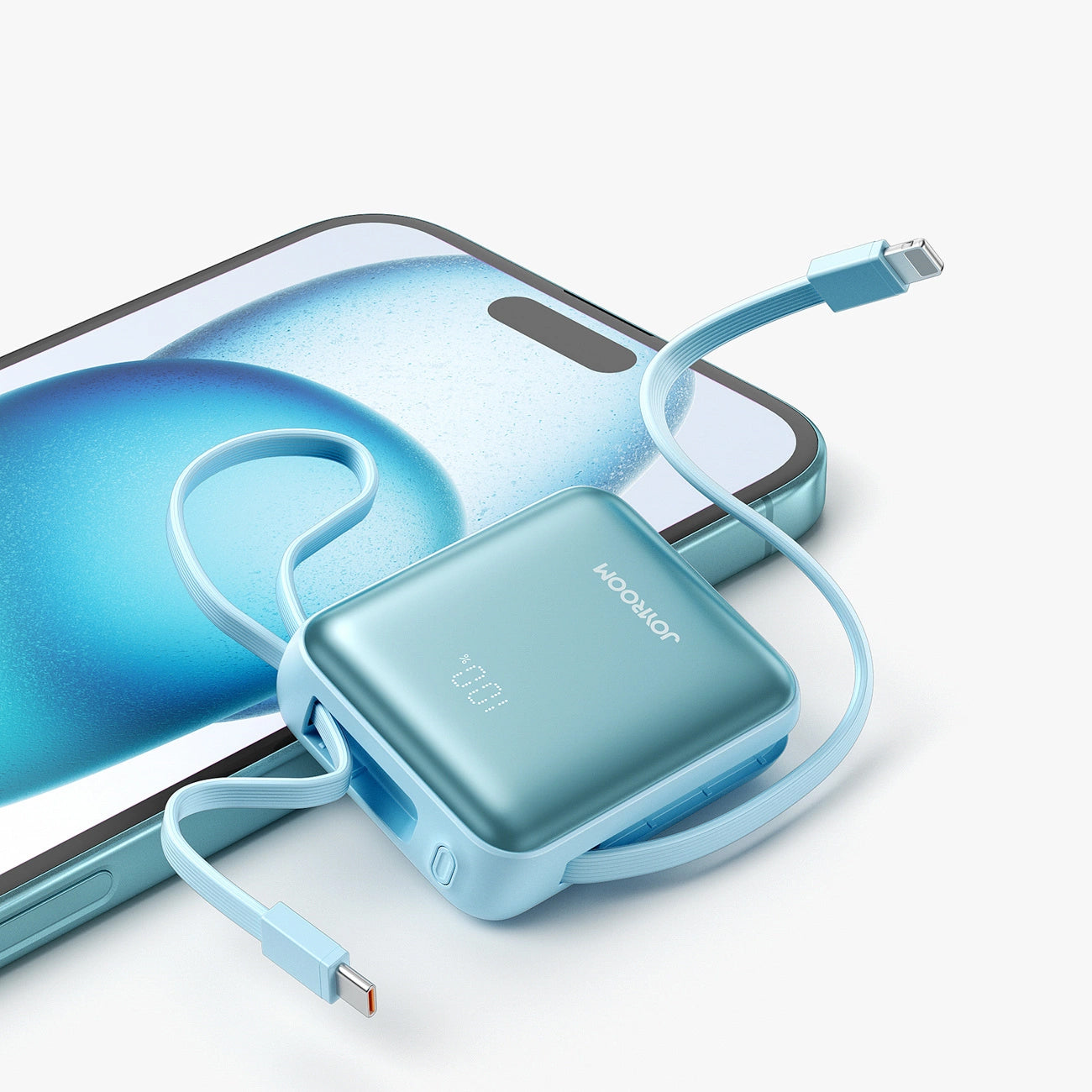 Externá batéria Joyroom JR-PBF27, 10000mAh, 22.5W, PD, 1 x Lightning - 2 x USB-C, Modrá