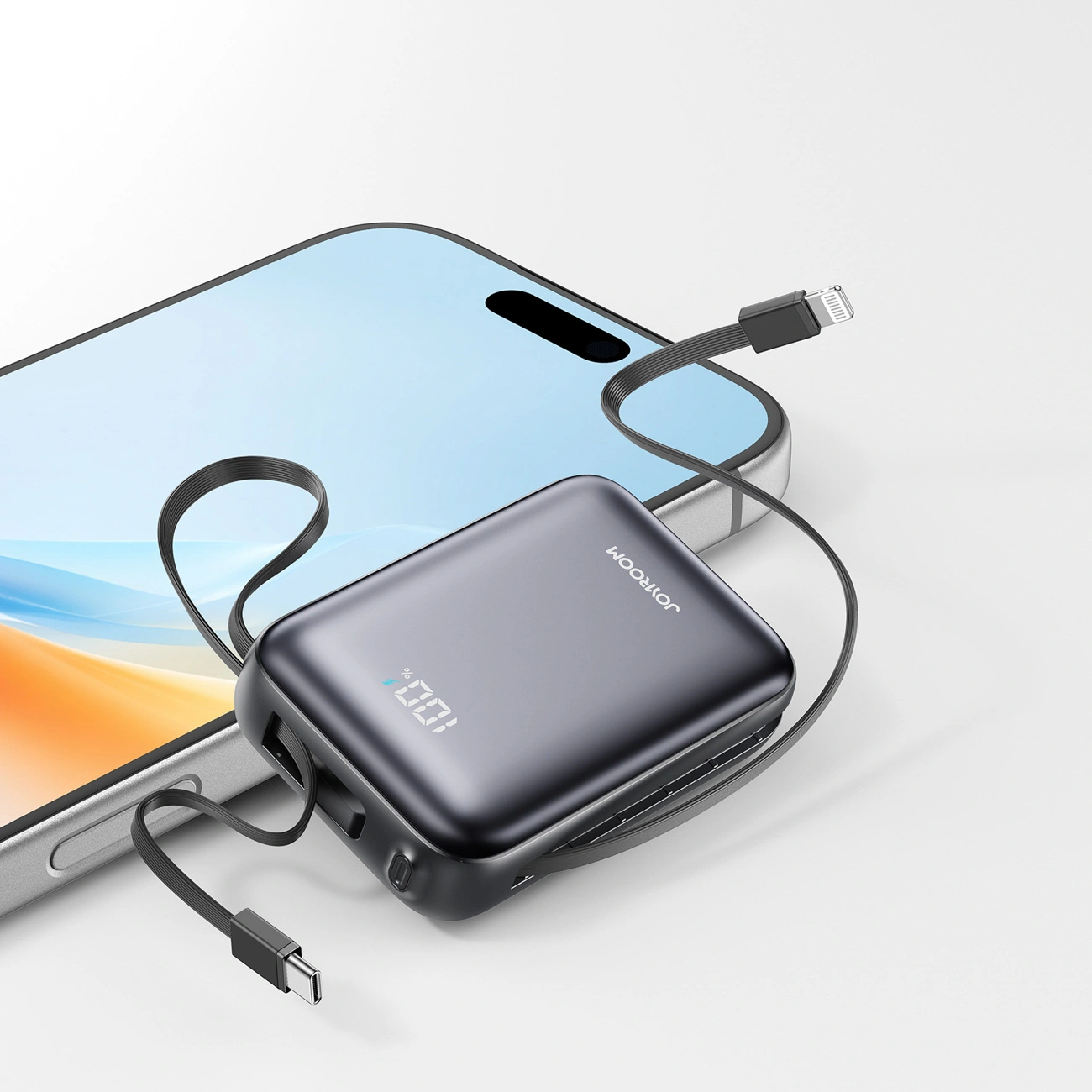 Joyroom JR-PBF29 External Battery, 20000mAh, 22.5W, QC + PD, 1 x Lightning - 2 x USB-C, Black