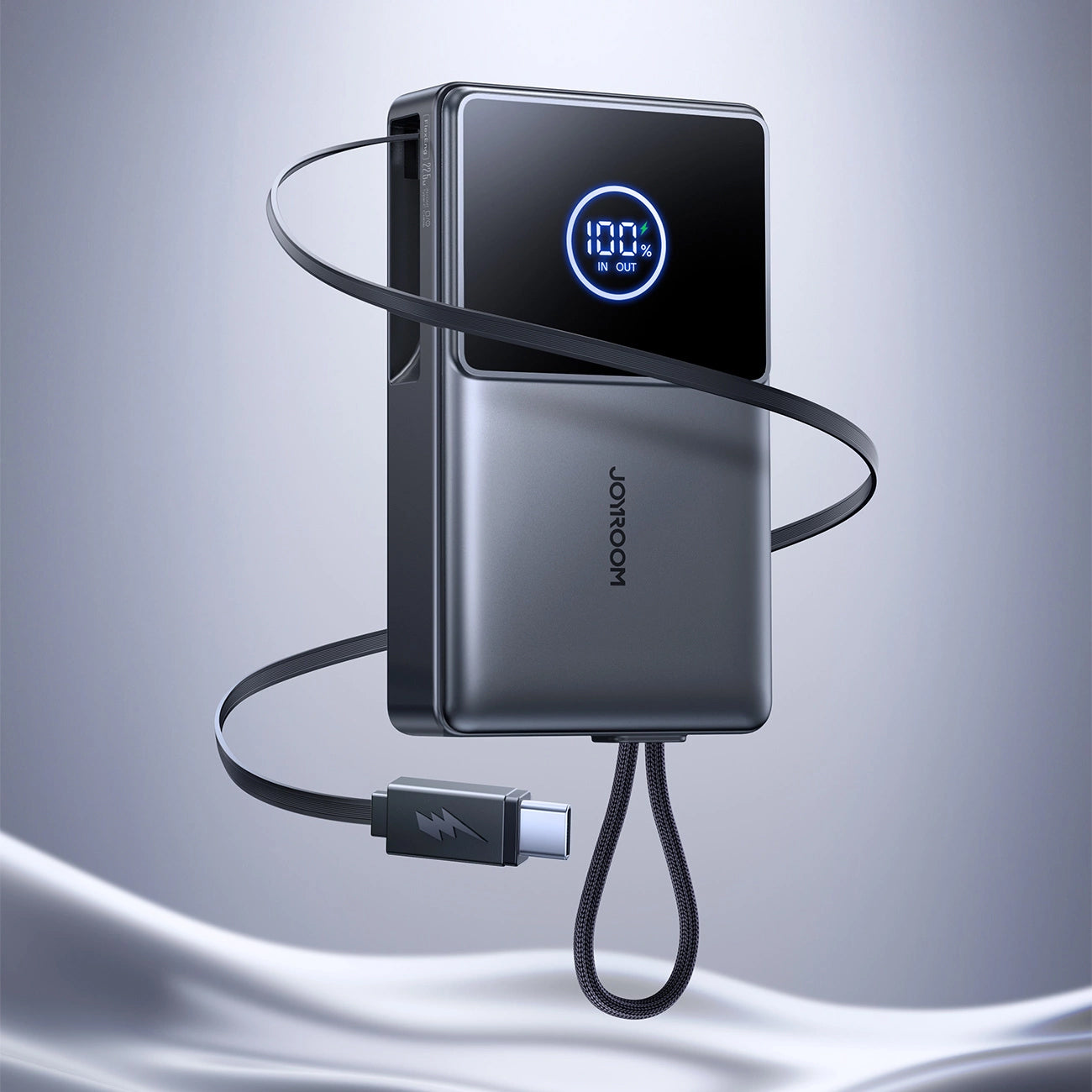 Externá batéria Joyroom JR-PR1, 10000mAh, 22.5W, PD, 2 x USB-C, Sivá