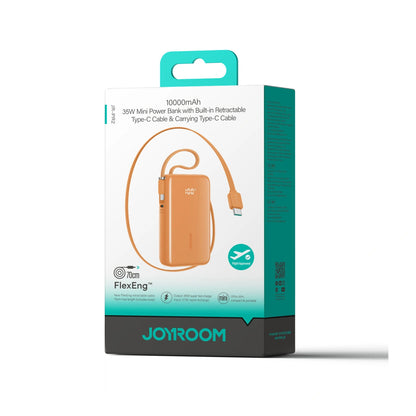 Externá batéria Joyroom JR-PR2, 10000mAh, 35W, PD, 3 x USB-C, Oranžová