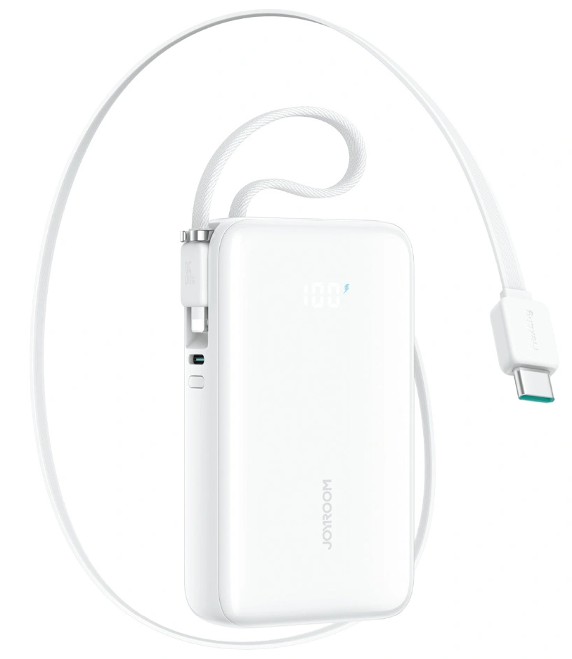 Externá batéria Joyroom JR-PR2L, 10000mAh, 35W, QC + PD, 1 x Lightning - 1 x USB-C, Biela