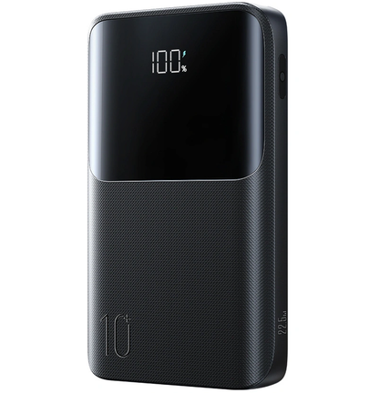 Externá batéria Joyroom JR-QP191, 10000mAh, 22.5W, QC + PD, 1 x USB-A - 2 x USB-C, Čierna