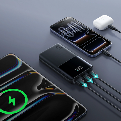Externá batéria Joyroom JR-QP191, 10000mAh, 22.5W, QC + PD, 1 x USB-A - 2 x USB-C, Čierna