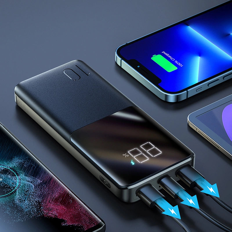 Externá batéria Joyroom JR-QP191, 10000mAh, 22.5W, QC + PD, 1 x USB-C - 2 x USB-A, Čierna