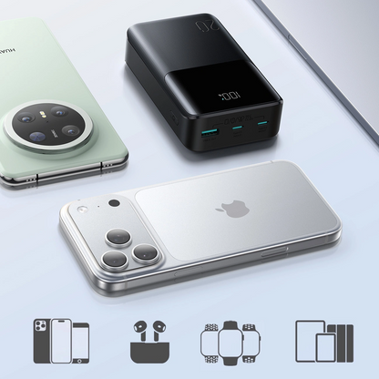 Externá batéria Joyroom JR-QP192, 20000mAh, 22.5W, QC + PD, 1 x USB-A - 2 x USB-C, Čierna