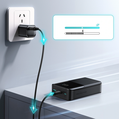 Externá batéria Joyroom JR-QP192, 20000mAh, 22.5W, QC + PD, 1 x USB-A - 2 x USB-C, Čierna