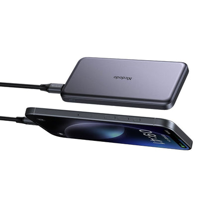 McDodo MC-3781 Meta External Battery, 10000mAh, 20W, PD, 2 x USB-C, Black
