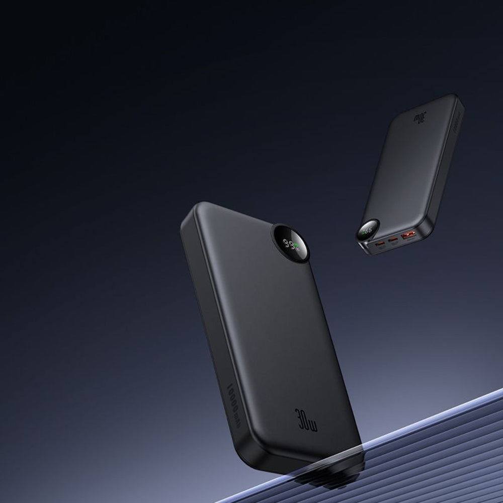 Externá batéria McDodo MC-3850 Display, 10000mAh, 30W, QC + PD, 1 x USB-A - 2 x USB-C, Čierna
